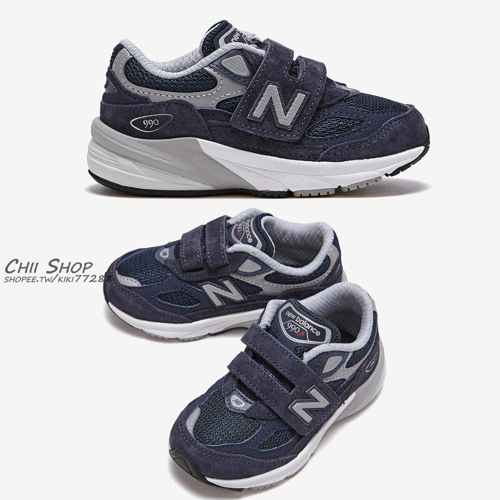 【CHII】韓國 New Balance 990V6 童鞋 小童13-16 藍色 IV990NV6