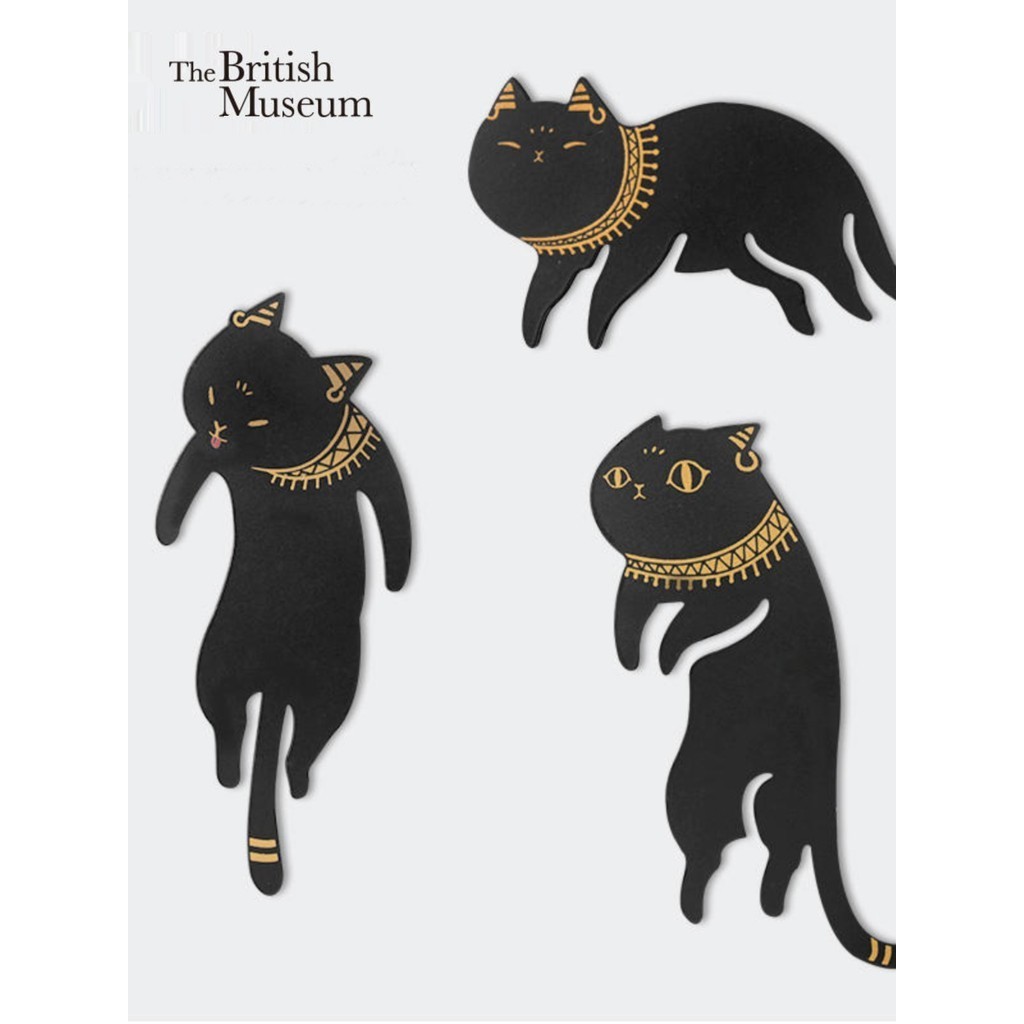 金屬 書簽 大英博物館 安德森 貓 迷你 鏤空 磨砂 卡通 可愛 創意 生日禮物