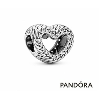 【Pandora官方直營】蛇鏈紋鏤空心形串飾 #潘朵拉 #925純銀 #吊墜 #串珠 #墜飾 #手環 #手鍊 #愛心