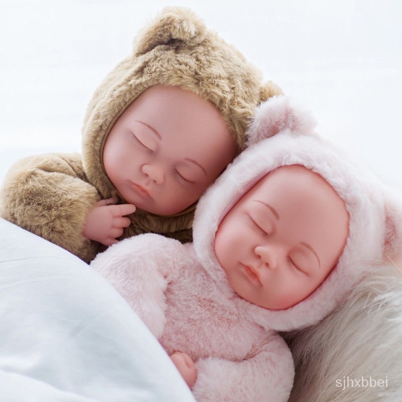 多買優惠】兒童仿真娃娃會説話的洋娃娃安撫陪睡嬰兒睡眠毛絨佈娃娃女孩玩具
