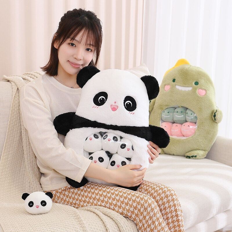 【新品特惠】恐龍零食抱枕熊貓玩偶一大袋公仔兔子毛絨玩具布偶娃娃送女友禮物