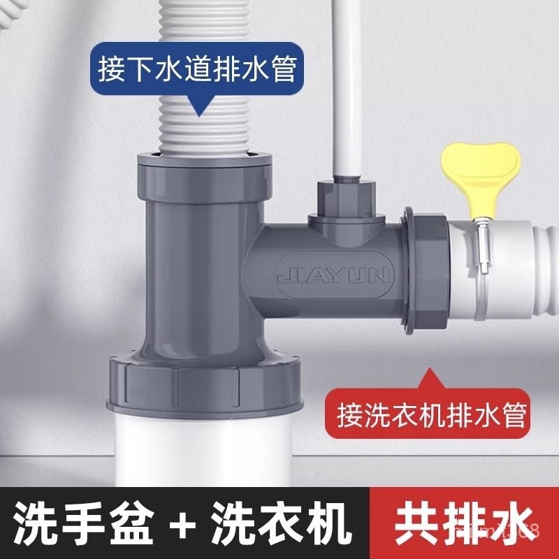 🌼桃園出貨🌼傢韻廚房下水管三通管道防臭神器洗碗機多功能凈水排水管三通接頭