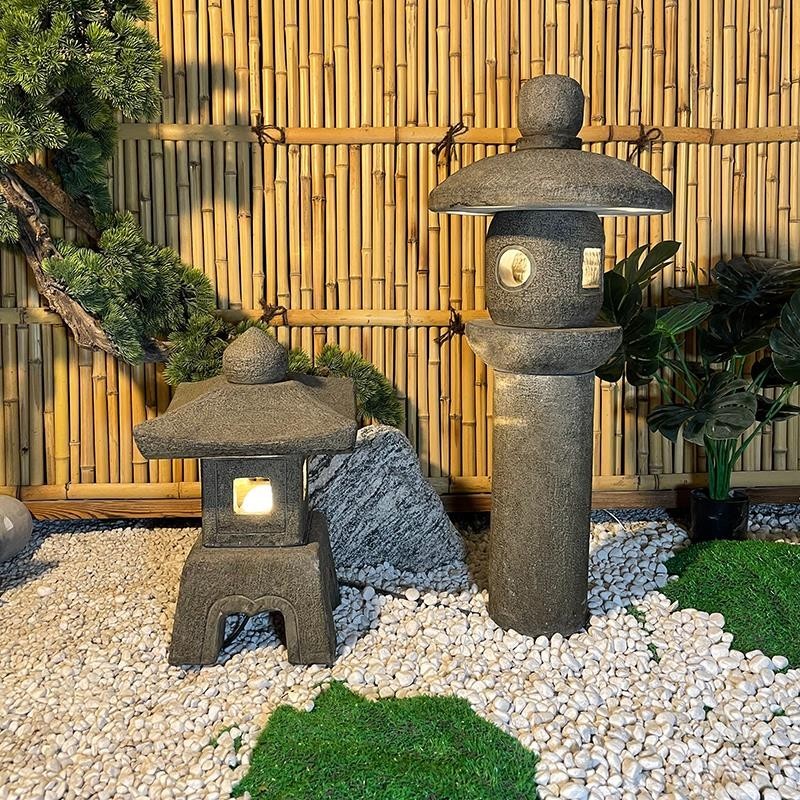【可開發票】石燈籠日式庭院石雕石燈擺件石頭燈戶外園林景觀照明草坪電石燈65nafriqcf