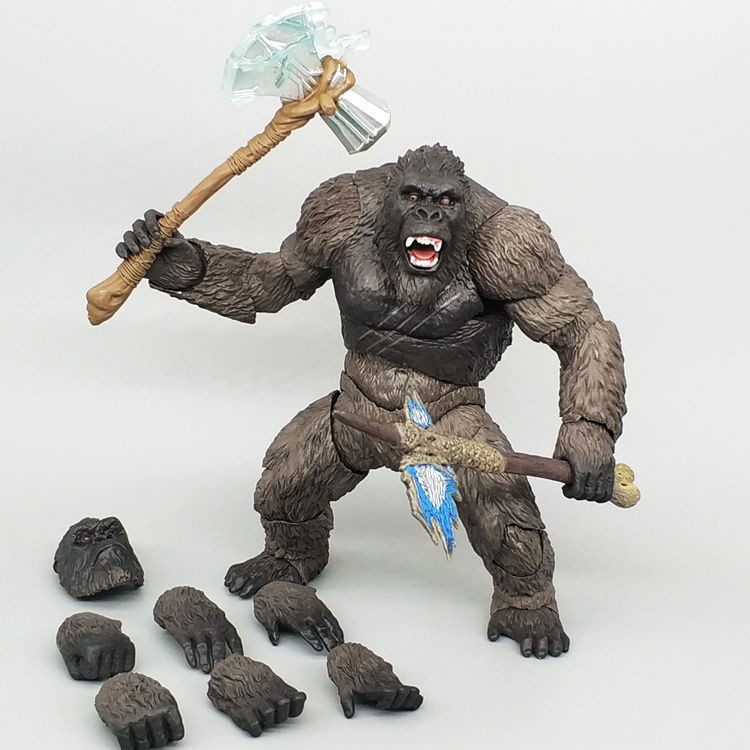 哥吉拉 哥吉拉公仔 手辦 哥斯拉大戰金剛手辦玩具骷髏島猩球崛起模型可動仿真動物猩猩