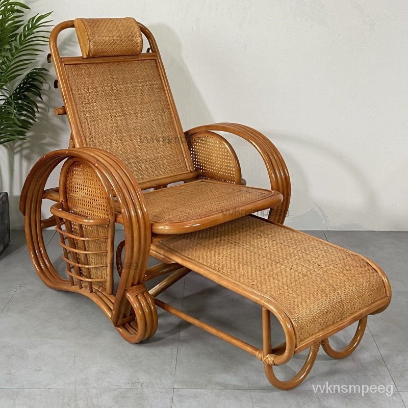 籐椅-四條三折椅籐椅-藤椅-三折躺椅-休閒躺椅-老人椅，休閒椅