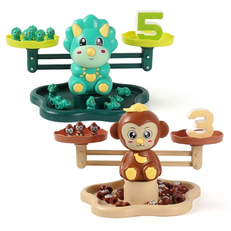 📍現貨📍寶寶玩具 早教音樂恐龍猴子天秤數學益智玩具(英文版)