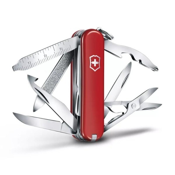 【Victorinox 瑞士維氏】瑞士刀 MINI CHAMP 18用刀 58mm-紅(0.6385)
 墊腳石購物網