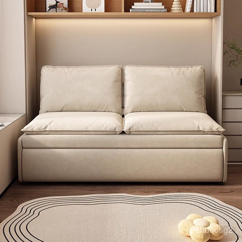 沙發床 多功能床 牢固性 耐用性 美觀性 環保性 支架沙發床 坐墊沙發床 不佔空間 易搬運 新款可折疊磨砂佈簡約客廳扶手