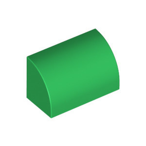 [樂磚庫] LEGO 37352 斜形 曲面型 綠色 1x2 6270719