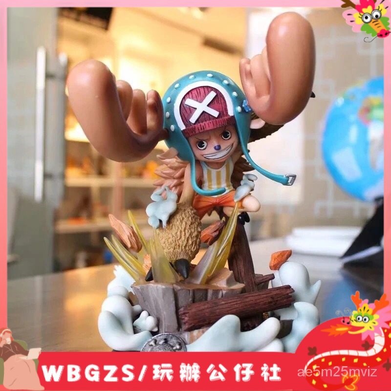 WBGZS-PT喬巴海賊王GK草帽團托尼托尼喬巴角力強化手辦公仔模型雕像盒裝 WNRJ