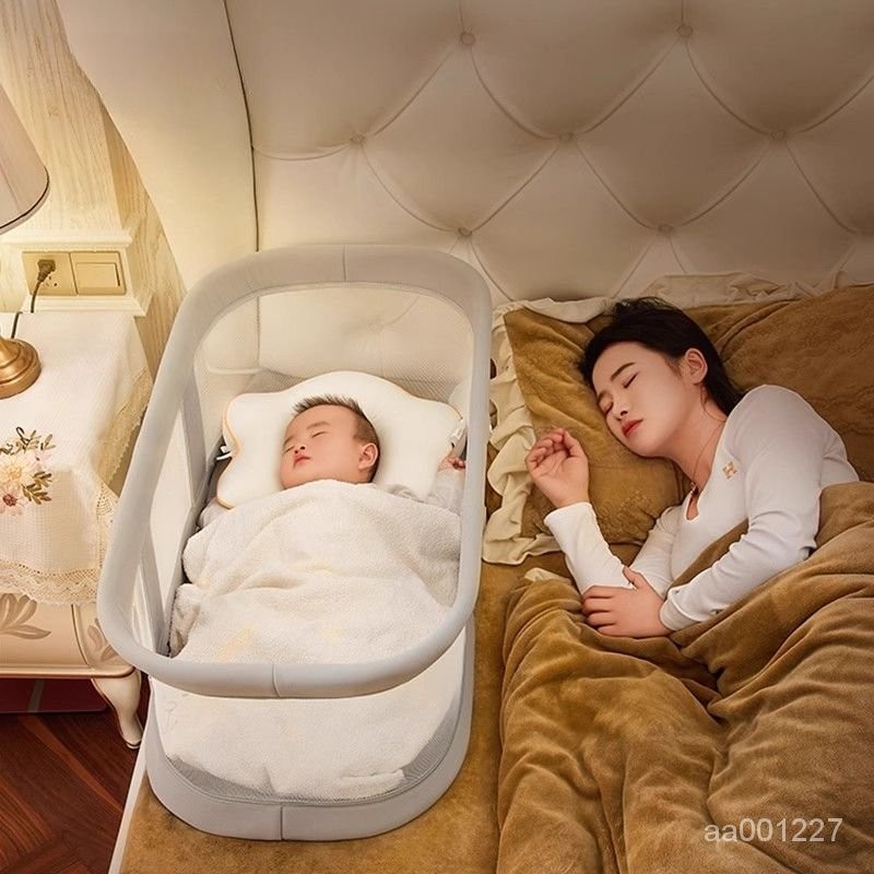 免運費 嬰兒拚接床 拚接床 嬰兒床 小戶型放壓嬰兒床 圍欄可折疊床 新生兒床 多功能嬰兒床 搖床