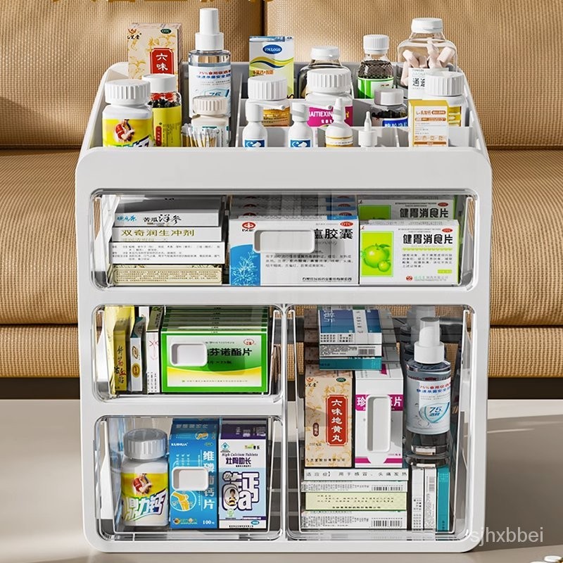 【優選好貨】醫藥箱多層大容量透明抽屜式傢用藥箱藥物醫療箱應急藥品收納盒子