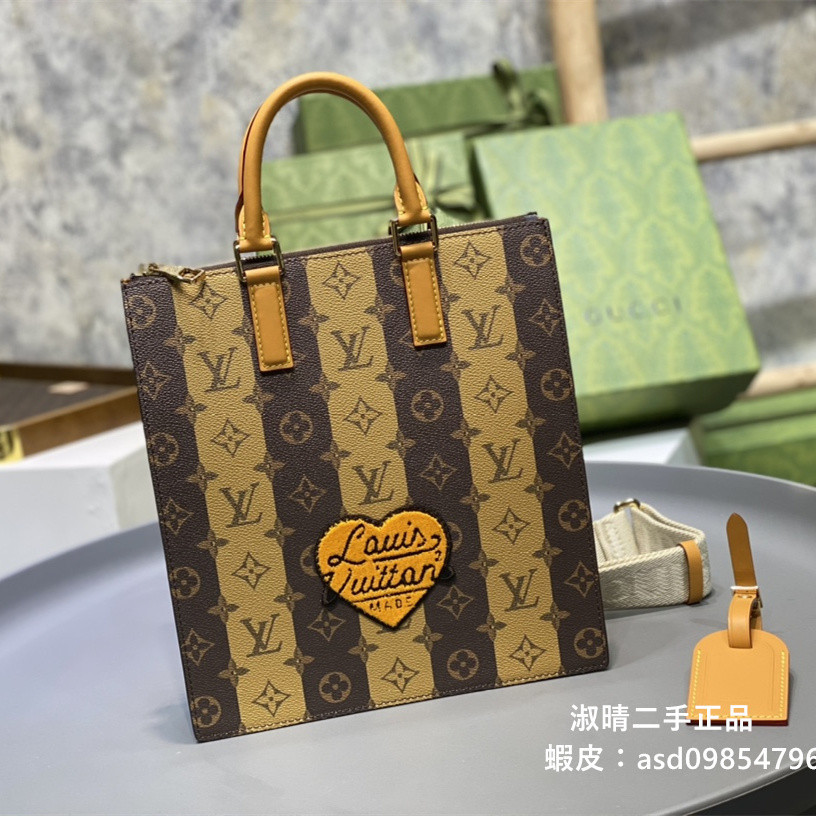 『二手』LV SAC PLAT 郵差包 M45969 單肩包 斜挎包 路易威登情人節限定琴譜包 托特包