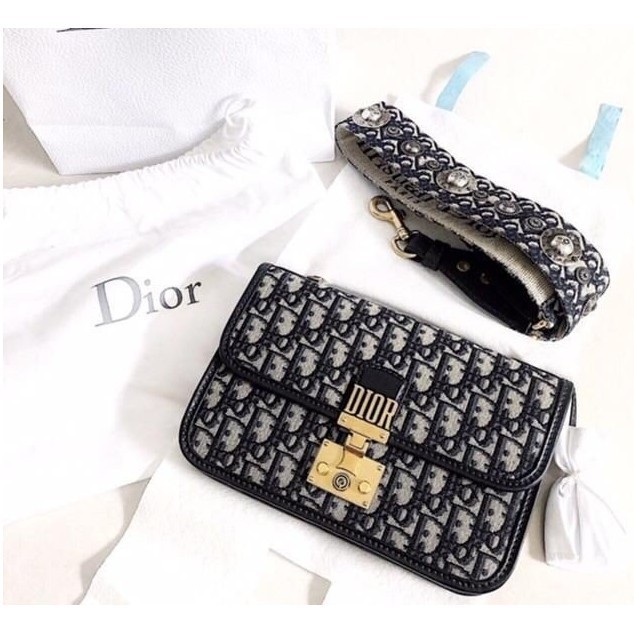 Dior Oblique 提花帆布 肩背/斜背包 郵差包 加背帶