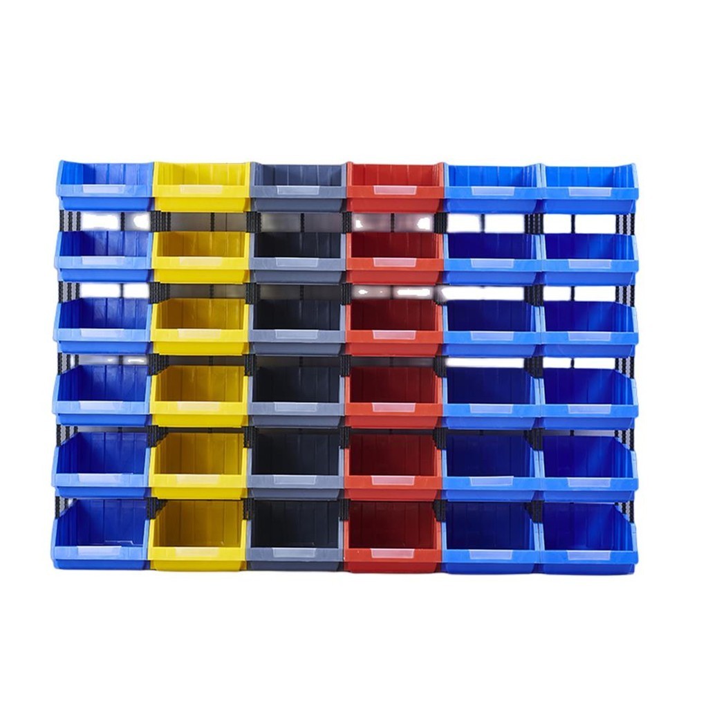 塑料組合式零件盒物料盒元件盒螺絲盒分類收納盒斜口塑料盒貨架