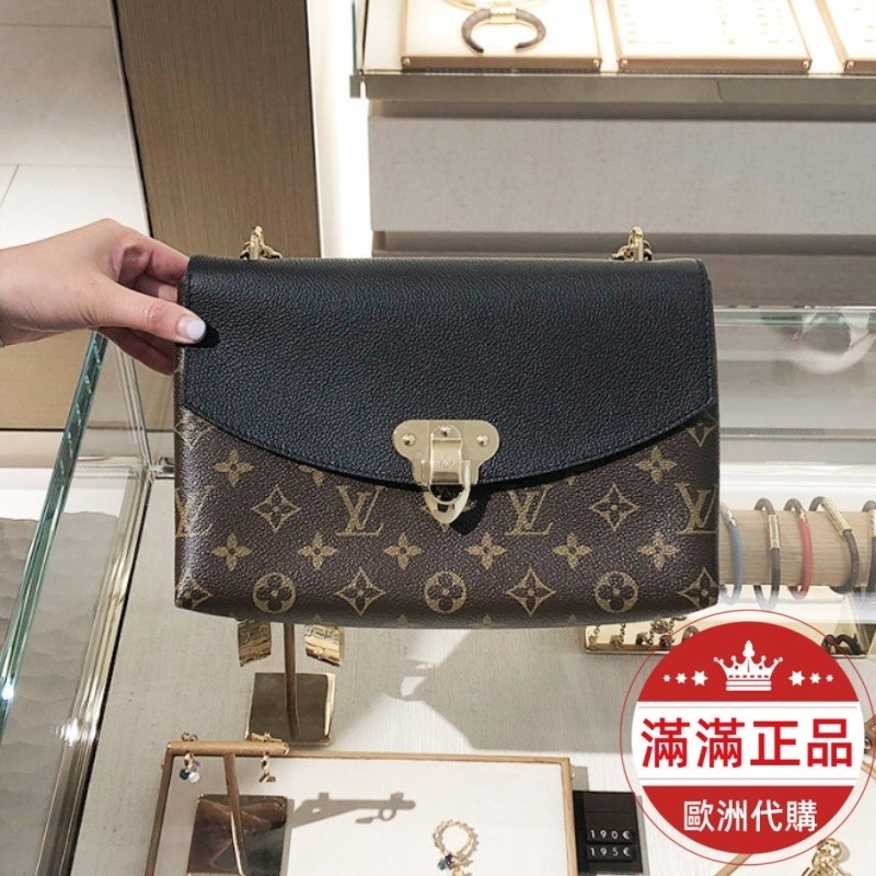 『二手精品』LV M43714路易威登 黑色Saint Placide 雙層鏈條包 斜背包肩背包二手