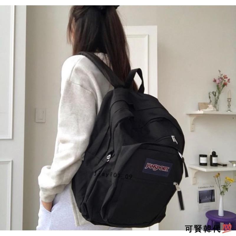 韓國代購🇰🇷jansport big student 多隔層 L 黑色大容量 後背包正品代購DG02