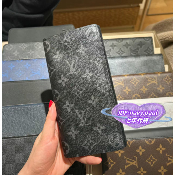 『二手精品』LV 路易威登 Brazza 經典老花 男夾 對折長夾老花 皮夾 錢包 錢夾 M61697男士錢包