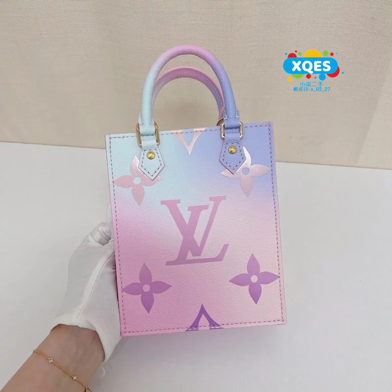 茜茜二手 lv 路易威登 PETIT SAC PLAT TOTE 漸變色 手提包 琴譜包托特包 斜背包 M81341