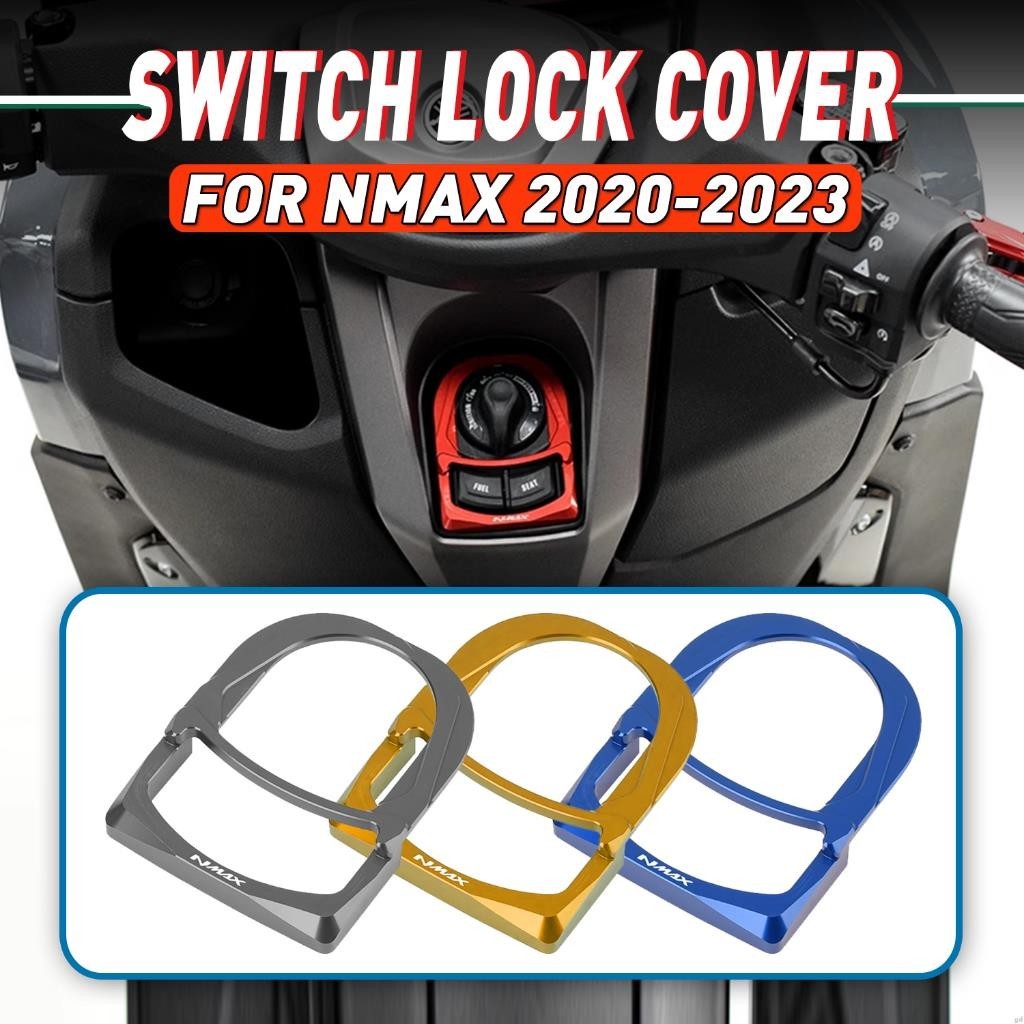 適用雅馬哈 NMAX155 NMAX 155 V1 V2 2020-2023 改裝智能電門鎖蓋 鑰匙罩 保護蓋 開關裝飾