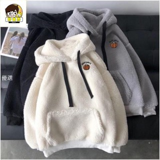 好食界 臺灣免運秋冬季 羊羔毛絨連帽衛衣女 常規款長袖內刷毛加厚 學生韓版寬鬆女裝外套 繡花新款ins簡約上衣潮