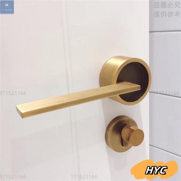 ⚡台灣出貨+統編⚡多功能 復古 造型 靜音 門鎖 把手 門把手 水平鎖，適用於臥室、廁所 木門 可自取面交
