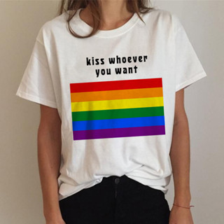 Rainbow T-shirt 個性彩虹印花INS風熱賣男女同款短袖T恤