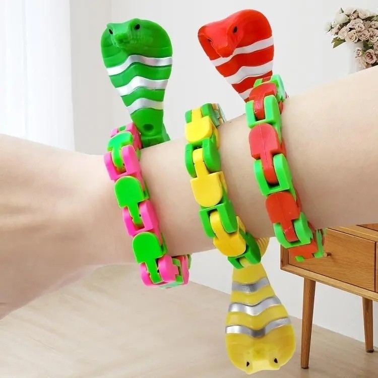 百變 手環 蛇減壓 鏈條蛇 玩具 變形 機械 指尖 旋轉 陀螺 兒童 玩具 禮物 批發