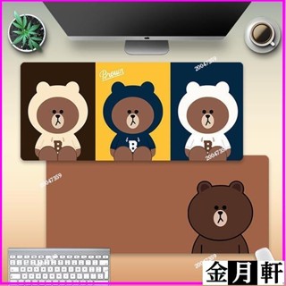 💥韓ins風 可愛創意卡通 LINE FRIENDS 萊恩 熊大莎莉 防滑加厚滑鼠墊 可愛滑鼠墊 超大滑鼠墊