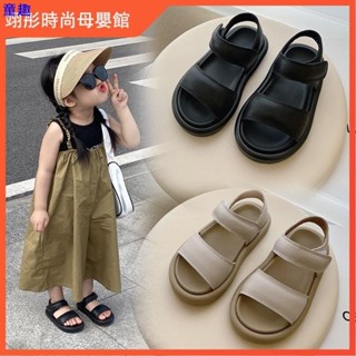🍓兒童套裝🍓❤熱銷推薦！女童涼鞋 夏季新款兒童韓版羅馬鞋純皮男童寶寶軟底露趾沙灘鞋