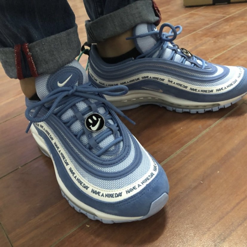 Nike Air Max 97 水藍色 天空藍 笑臉 3M 反光 麂皮 男女鞋 BQ9130-400 現貨