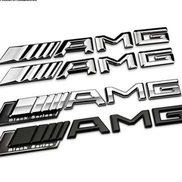 花蓮免運♕賓士高性能AMG車標標誌貼紙W204W176W212運動款AMGBlack Series ABS車貼字標車尾標