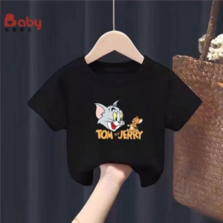 Baby家童裝店 貓和老鼠男童t恤 短袖兒童上衣韓版潮寶寶體恤 衣服夏季小童夏裝