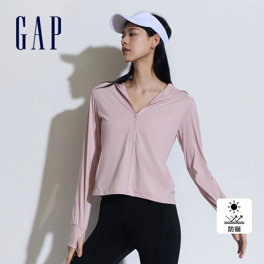 Gap 女裝 防曬連帽外套-粉紅色(890010)