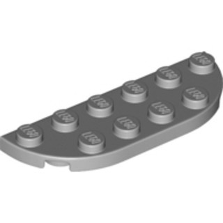 LEGO零件 圓形平板 2x6 淺灰色 18980 6105964【必買站】樂高零件