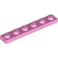LEGO零件 薄板磚 1 x 6 3666 亮粉紅 6058222【必買站】樂高零件