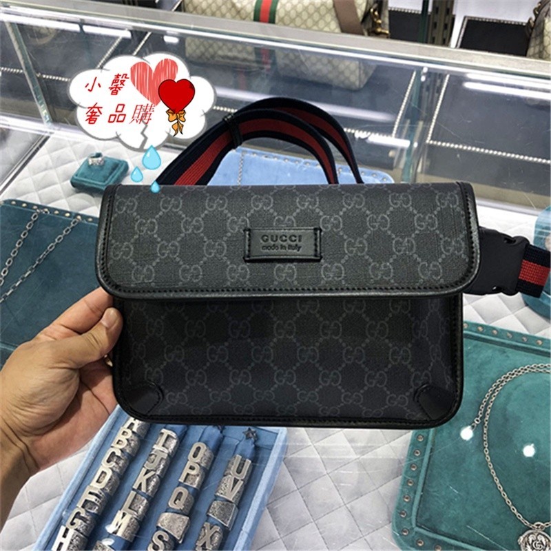 GUCCI 古馳 Supreme 男士腰包 斜挎包 單肩包 胸包 598113