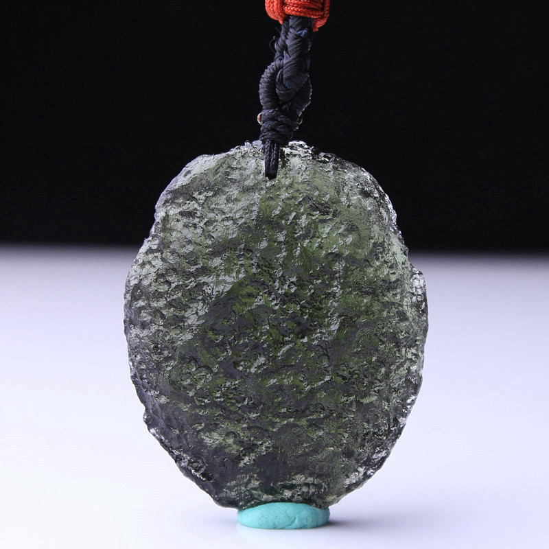 正品天然捷克墨綠隨形隕石吊墜收藏項鏈隕星宇宙能量原石消憂