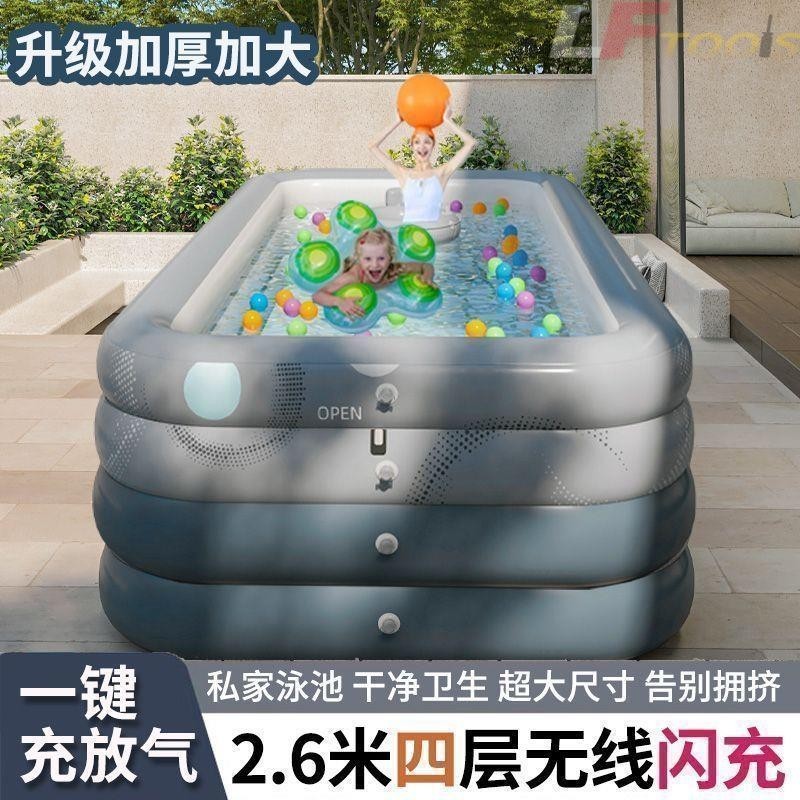 充氣游泳池 折疊大型家用超大號海洋球池水池加厚好玩 方便