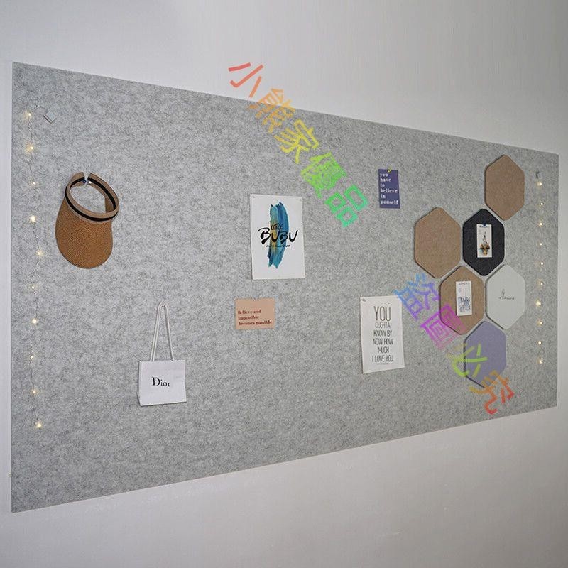 毛氈板墻貼幼兒園環創照片背景墻學校作品展示板公告欄自粘軟木板