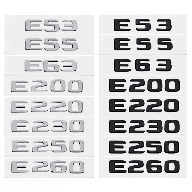免運♕Abs 汽車貼紙數字字母后備箱寶獅徽章賓士 E53 E55 E63 E200 E220 E230 E250