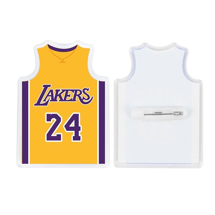 NBA球衣胸針徽章書包掛件飾品科比詹姆斯庫裏杜蘭特週邊籃球 19O4
