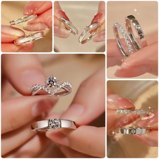 925銀鑽石戒指 情侶結婚戒指 求婚戒指 禮物 交換禮物