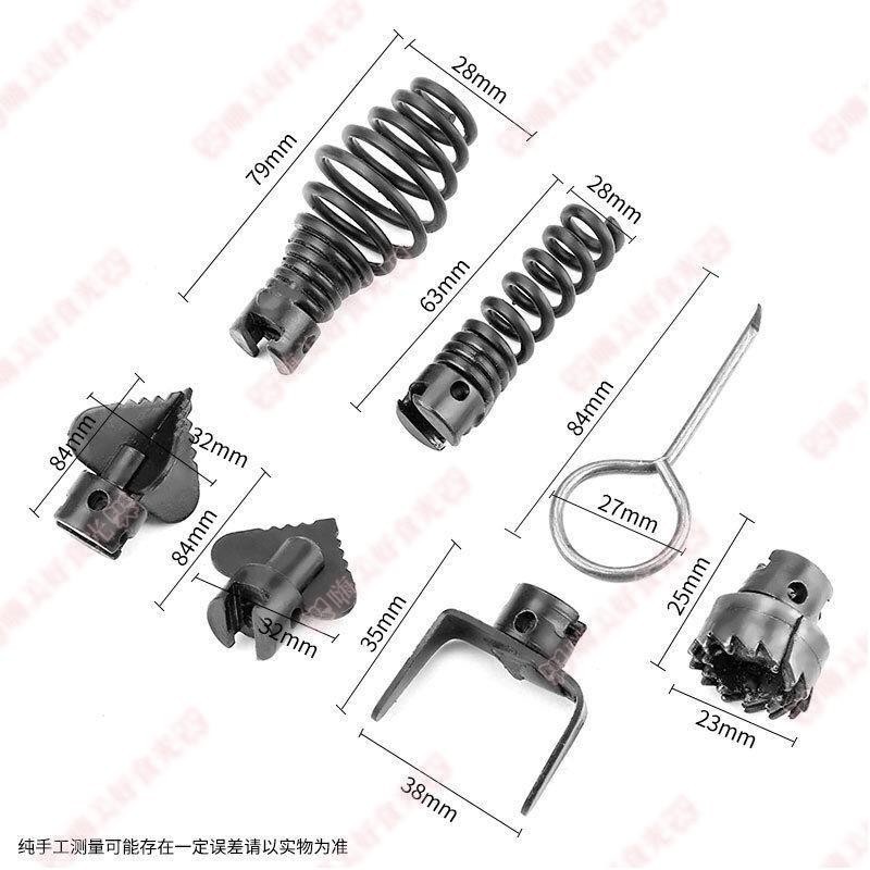 可開發票🔱16mm22mm刀頭下水管配件大全疏通機配件大全疏通彈簧鉆頭接頭✈️嗨美好食光