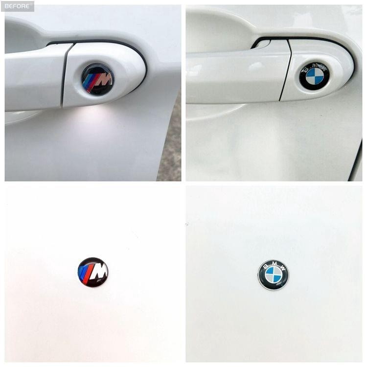 適用於4個18mm車門鑰匙孔標貼 適用於BMW門把手標鎖芯貼 改裝標誌鎖眼貼 適用於寶馬 X1X3X5X6新老款3系