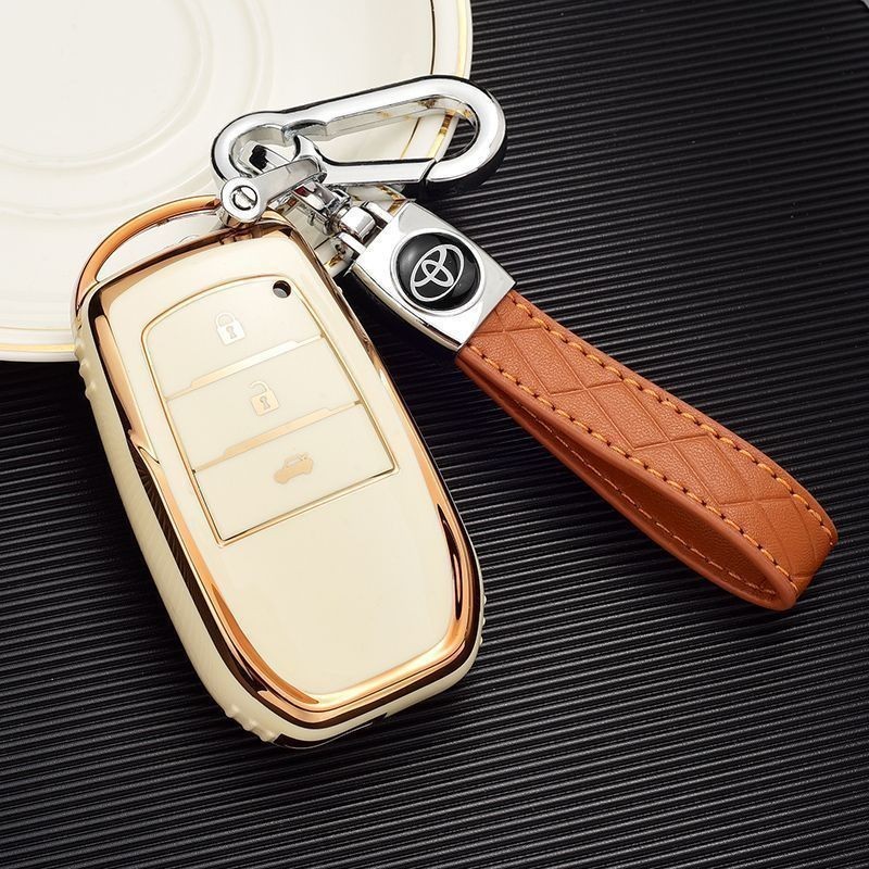 2023款豐田卡羅拉銳放鑰匙套22款汽車內飾用品配件男女鑰匙包殼扣