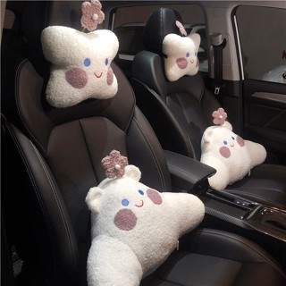💞千禧百貨生活館💞 汽車百貨 卡通汽車頭枕車用頸椎枕頭創意卡通靠枕車載腰靠座椅靠枕汽車坐墊
