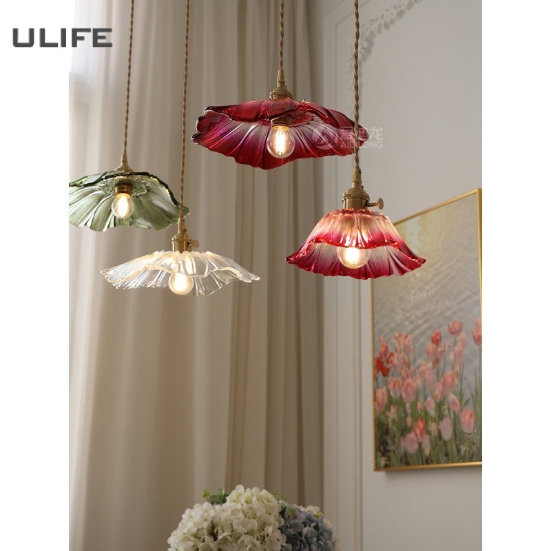 【U LIFE】吊燈 北歐餐廳太陽花朵現代簡約玄關咖啡服裝店臥室床頭吧臺清新小吊燈