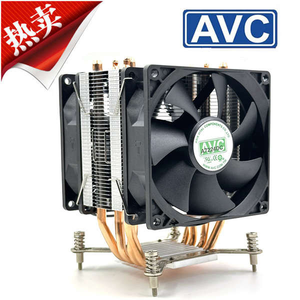 AVC 4銅管CPU散熱器1155 12代1700針風扇X79 X99 2011靜音CPU