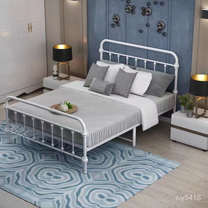 床架✨ 床架單人加大 白鐵床 輕奢床 臥室床架 雙人床 鋼床架 加大床架 鐵製床架 雙人床架 鐵藝床